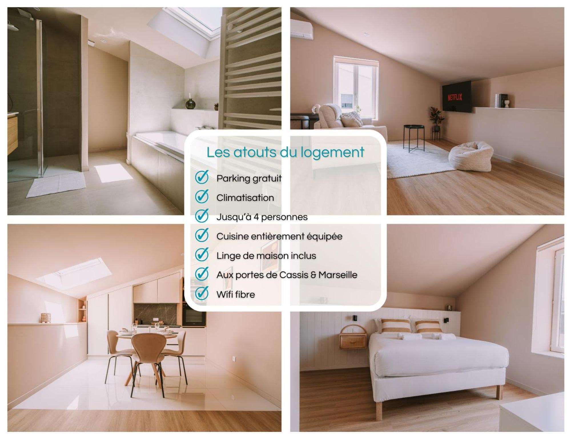 Quietude-Loft Neuf-Clim & Parking Apartment Рокфор-ла-Бедюл Екстериор снимка